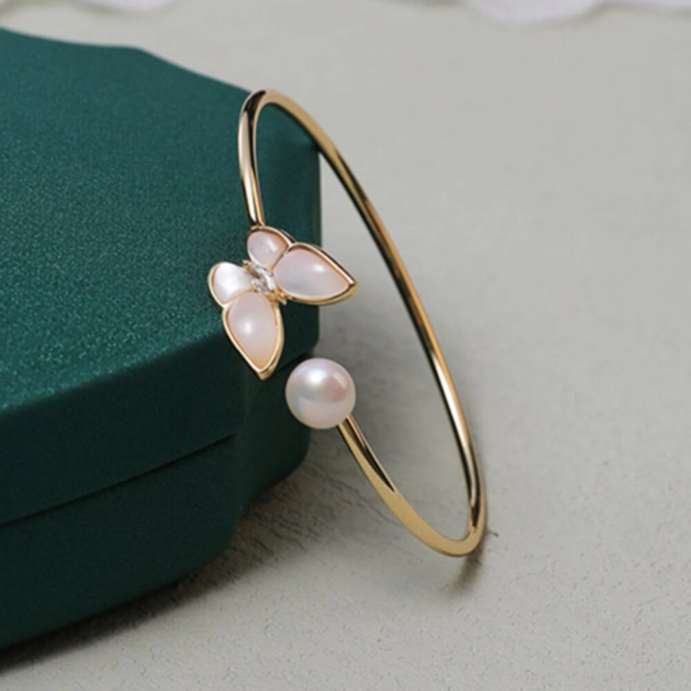 Freshwater Purple Pearl Beaded Bracelet | Elastic Band